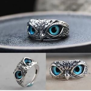 Owl Eye Ring Hip Hop Style Adjustable Cuff Ring Gift For Men And Women’s casual
